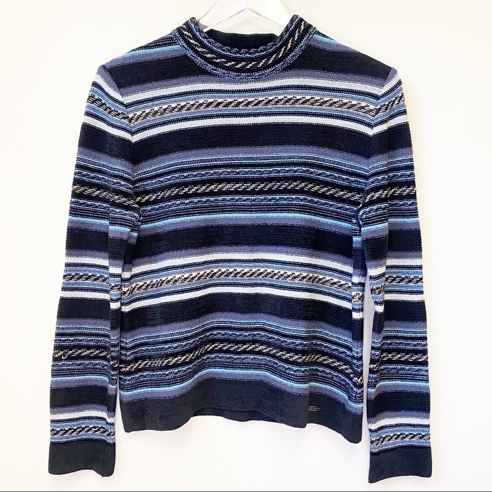 ST JOHN Sport Marie Gray mock turtleneck sweater